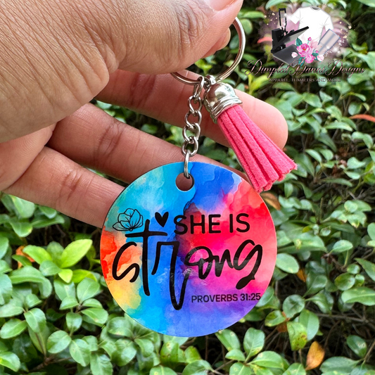 Colorful Bible Verse Keychain