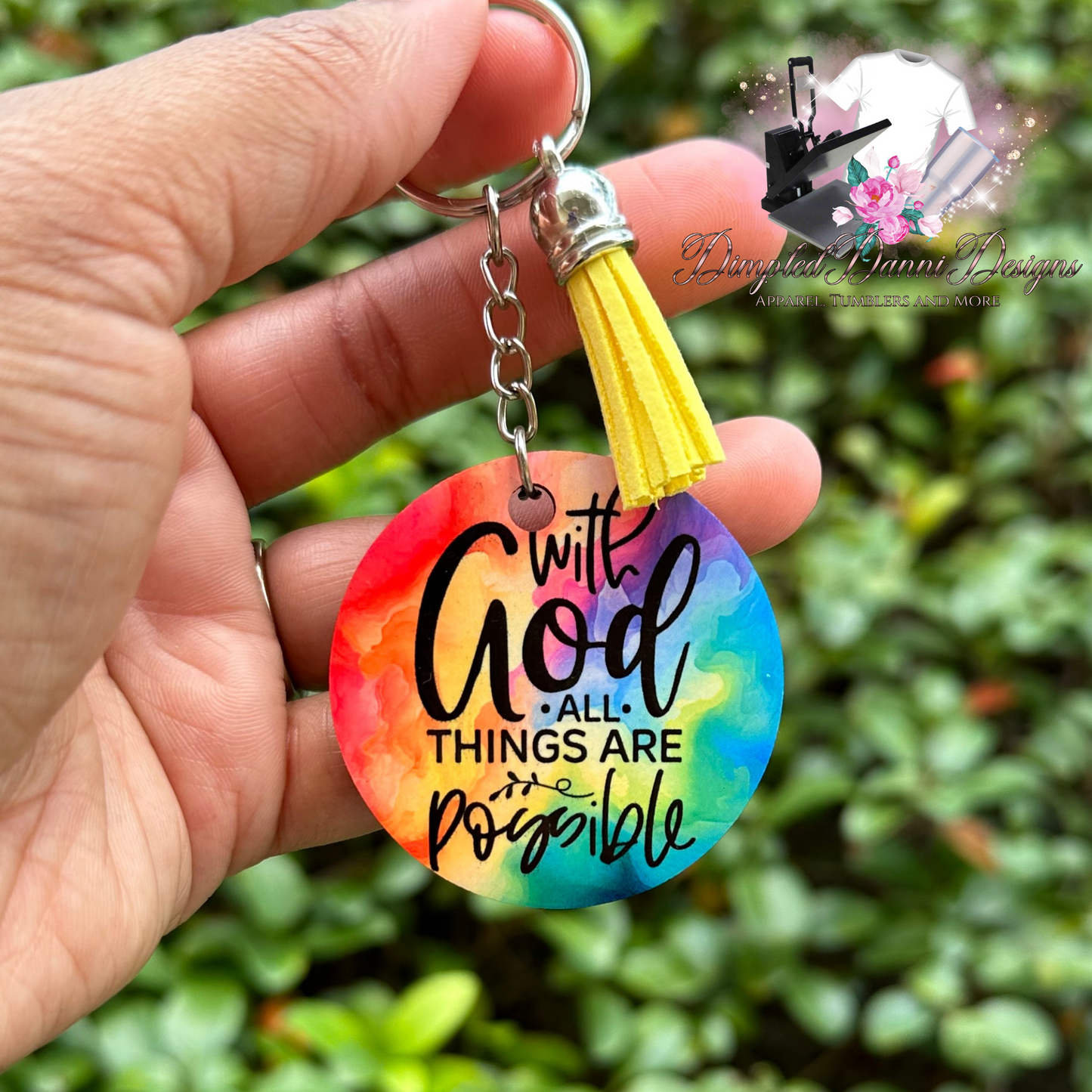 Colorful Bible Verse Keychain