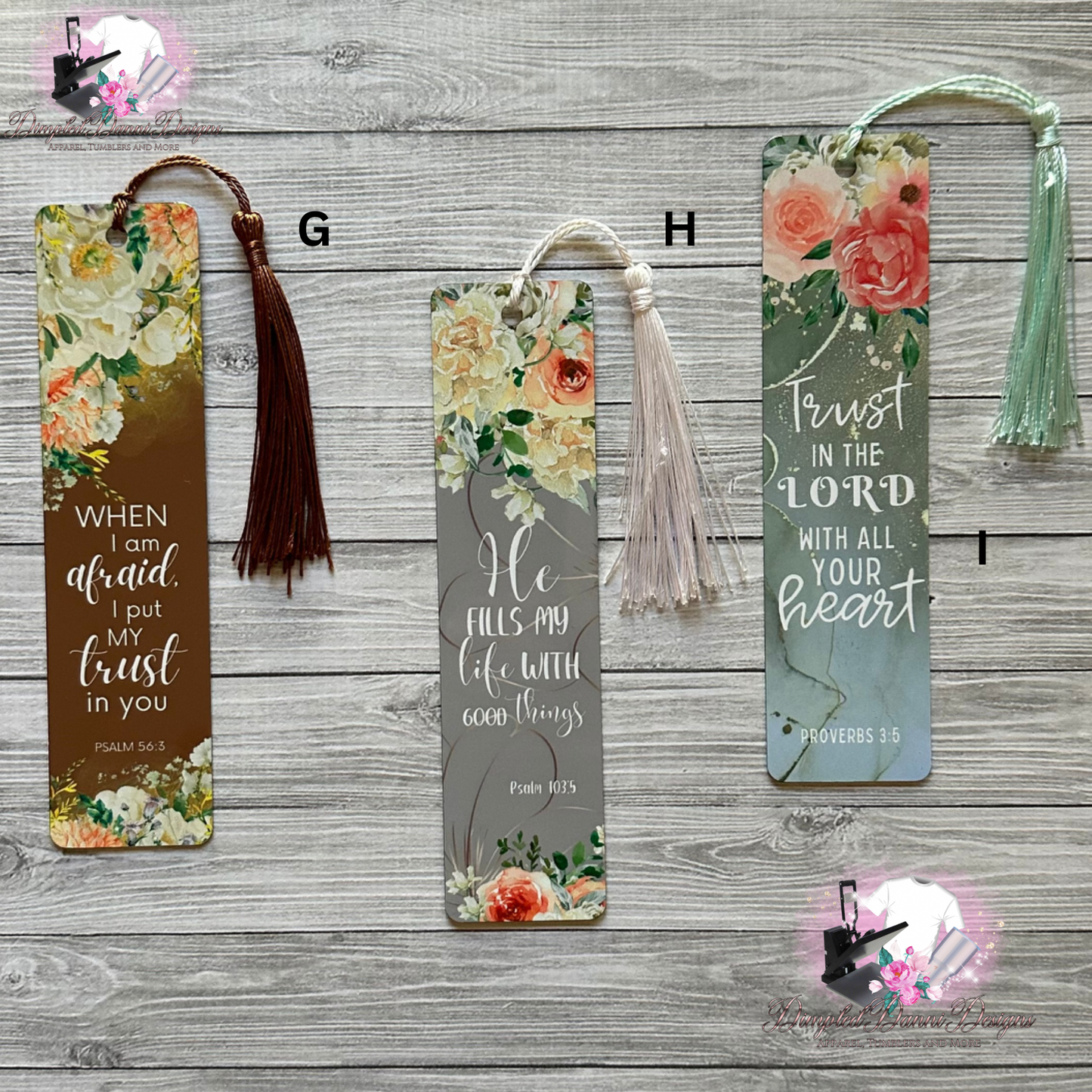 Floral Bible Verse Bookmark