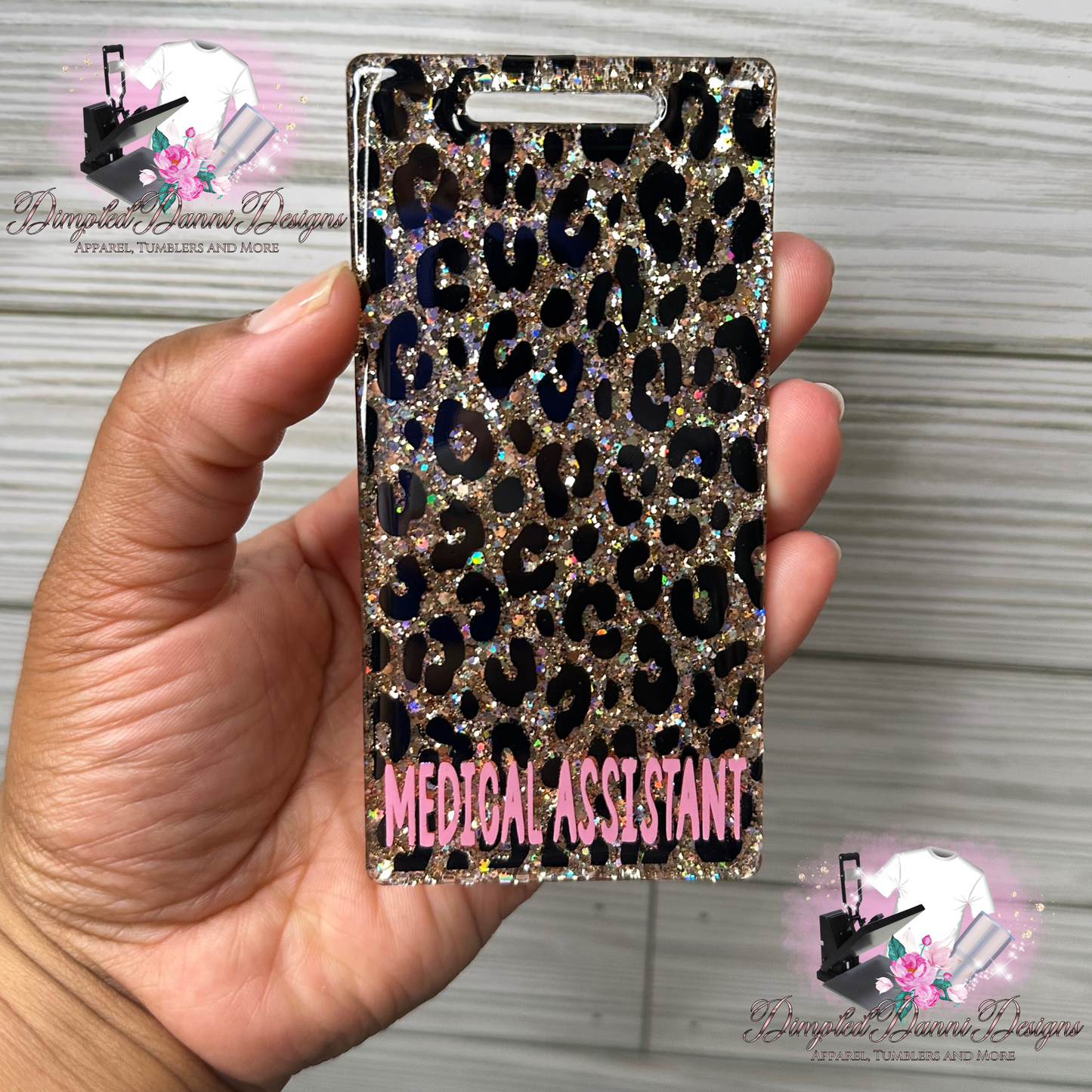 Leopard Spot Glittered Badge Buddy Set