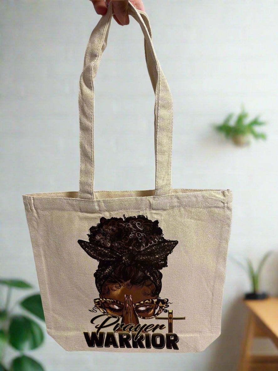 Prayer Warrior Canvas Tote Bag